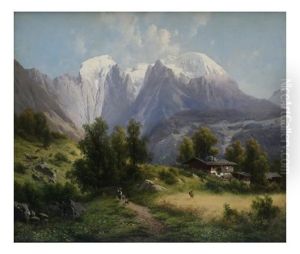 Mountain Landscape by Karl Millner