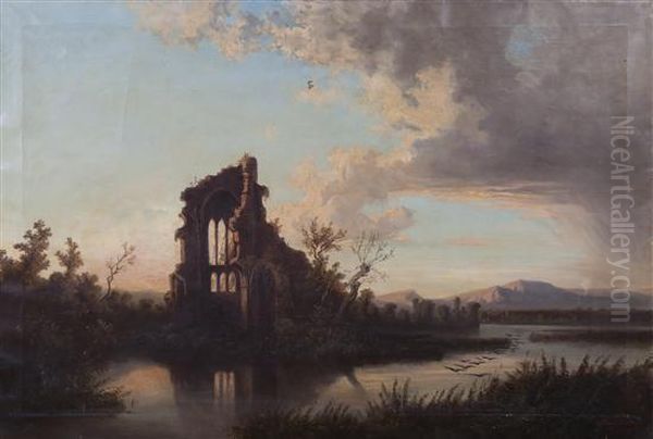 Ruins At Dusk - view 1