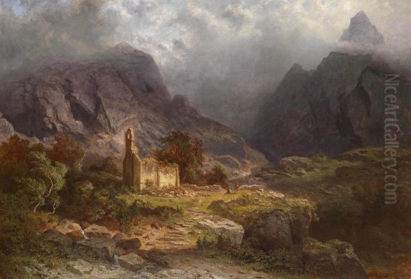 "churchruins In The Thilscher Alps" - view 1