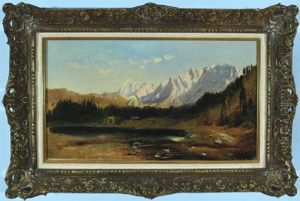 Blick Auf Den Lautersee Mit Karwendelgebirge by Karl Millner