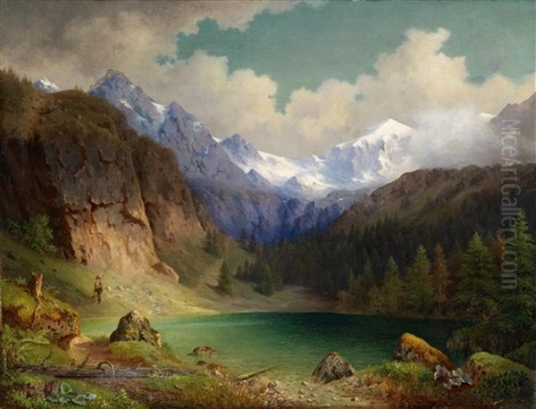 Blick Auf Einen Bergsee - view 1