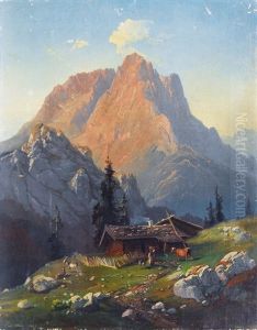 Mountain Landscape by Karl Millner