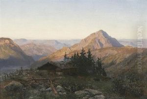 Almhutte Im Gebirge