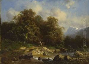 Gebirgsbach by Karl Millner