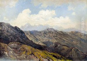 Hochgebirgslandschaft Mit Felsen by Karl Millner