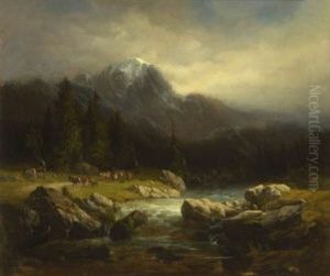 Almabtrieb Im Hochgebirge