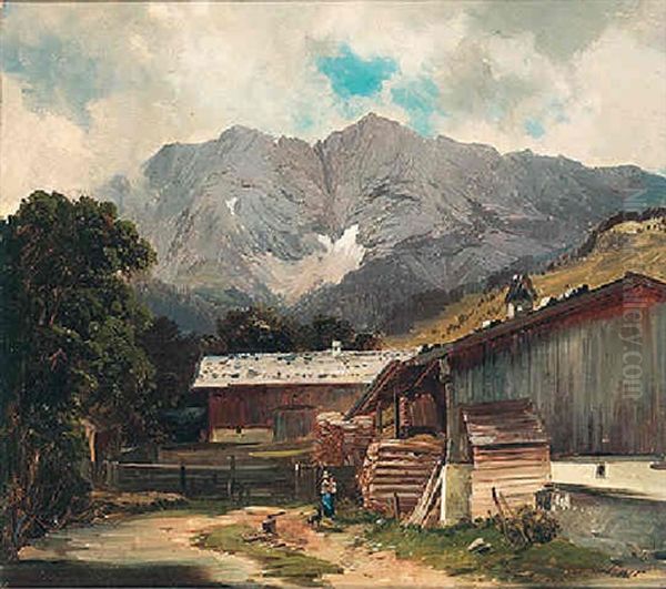 A View Of A Farmhouse In The Alps - view 1
