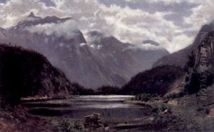 Sommertag Im Hochgebirge Mit Prachtvollem Lichteinfall Auf Gebirgssee by Karl Millner