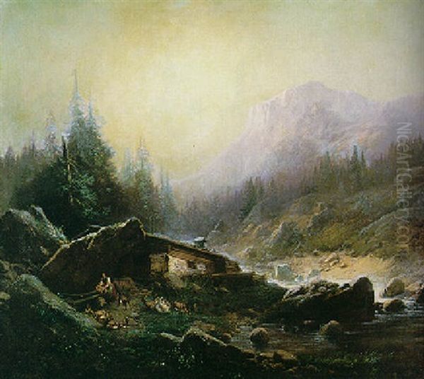 Sennhutte In Einem Hochgebirgstal - view 1