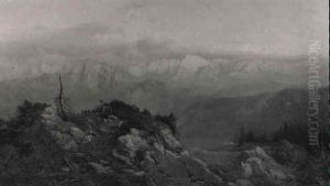 In The Alps Of Zermatt-alpine Sunset by Karl Millner