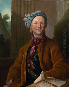 Portrait D'un Dessinateur (+ Portrait D'homme Portant Un Costume A La Polonaise; 2 Works) by Henri Millot