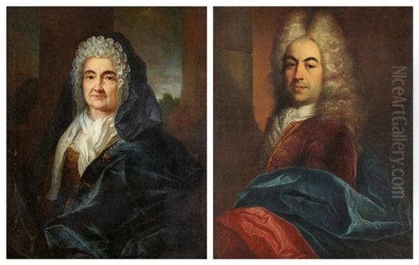 Portrait De Femme Portrait D'homme (pair) - view 1