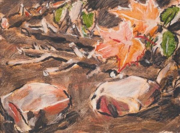 Stones And Maple Leaves - view 1
