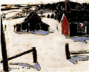 Ollie Matson's Yard, Winter (recto); Gate And Barns (verso)
