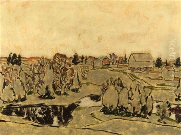 The Pond On Hiram's Farm (blossoming Maple I) - view 1
