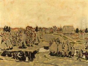The Pond On Hiram's Farm (blossoming Maple I)