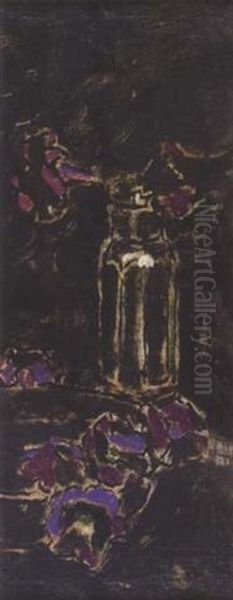 Petunias And Bottle - view 1