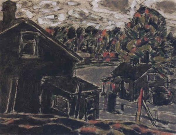 Houses In Autumn, Weston - view 1