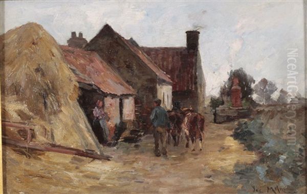 Cattle By A Farmstead - view 1