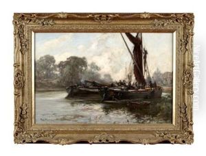 Repairing The Barges by Joe Milne