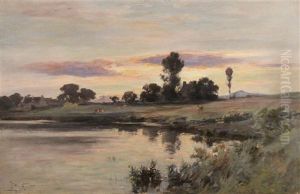 Landscape - Evening On The Forth by Joseph Milne