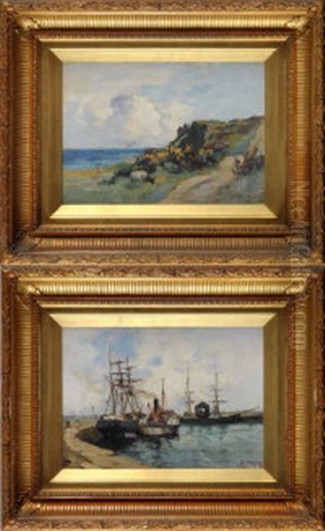 A Harbour Scene And A Coastal View - view 1