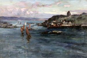 Fishing Boats Off The Coast by Joseph Milne