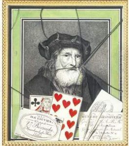 Trompe L'oeil Avec Un Portrait Grave De Leonard De Vinci by Antoine Germain Bevalet