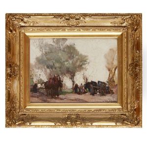 Travelling By Horse And Cart by William Watt Milne