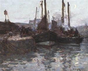 Harbor Scene Harbor Scene