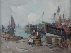Boats In St. Monans (+ Another; 2 Works) by William Watt Milne