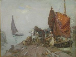 St. Monance Harbor by William Watt Milne