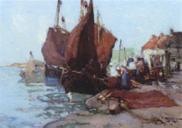 Fisherfolk On The Beach - view 1