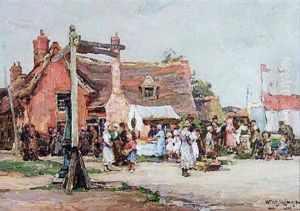 Village Fair St. Ives, Cambridgeshire by William Watt Milne