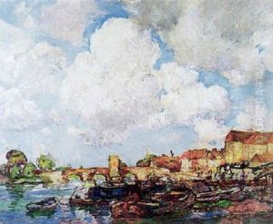 Bridge At St. Ives, Cambridgeshire by William Watt Milne