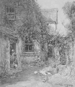 A Cottage In Autumn by William Watt Milne