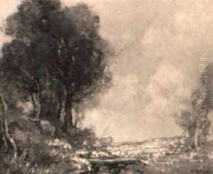 Driving Sheep Across A Brook