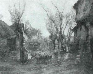 The Pool At The Farm by William Watt Milne