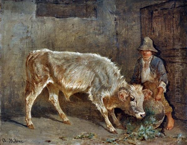 Pastorello Con Mucca - view 1