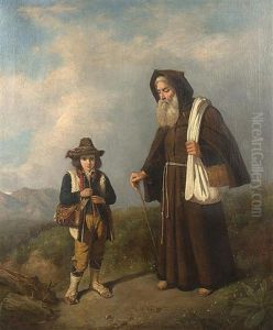 Le Pelerin Et Le Joueur De Flute by Antonio Milone