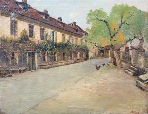 View Of A Courtyard, Czech Republic by Jan B. Minarik