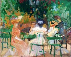 Outdoor Cafe by Antoine Guillaume (Tony) Minartz