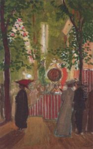 Figures In The Park by Antoine Guillaume (Tony) Minartz