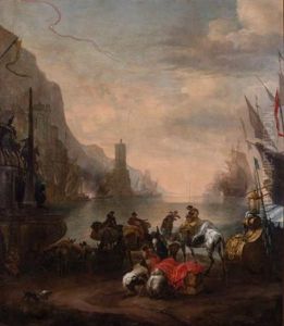 Harbor Scene by Hendrich van Minderhout