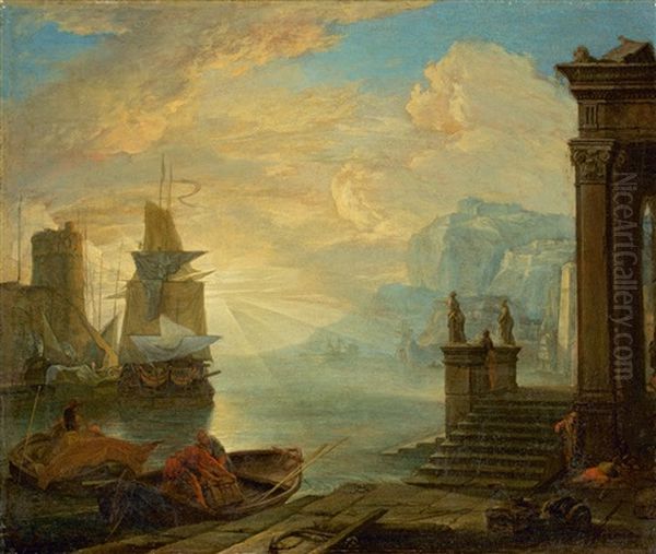 Southern Port With Sailing Ships - view 1