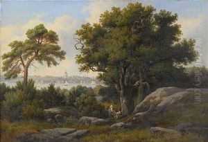 Utsikt Mot Sodermalm Och Katarina Kyrka, Stockholm Utsikt Mot Sodermalm Och Katarina Kyrka, Stockholm