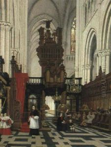 Kircheninterieur by Andre Joseph Minguet