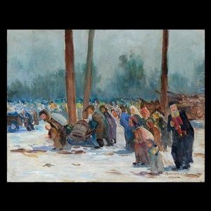 Fleeing From The Germans by Muritzio Minkovsky