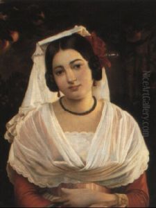 An Italian Lady In Pensive Mood