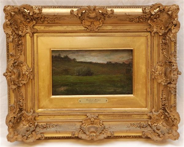 Landscape Scene With Farmers Bundling Hay - view 1